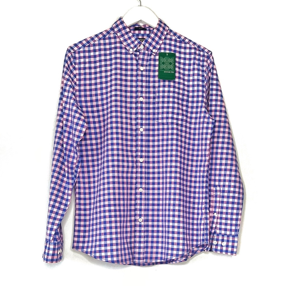 Rye by Hawker Rye Toby Summerweight Slub Poplin long sleeve shirt color navy.